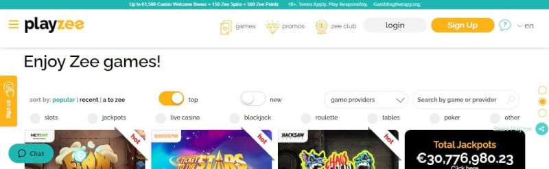 playzee casino homepage provides casino games, ilk depozit əlavə və yeni oyunçular üçün kampaniyalar-loqosu