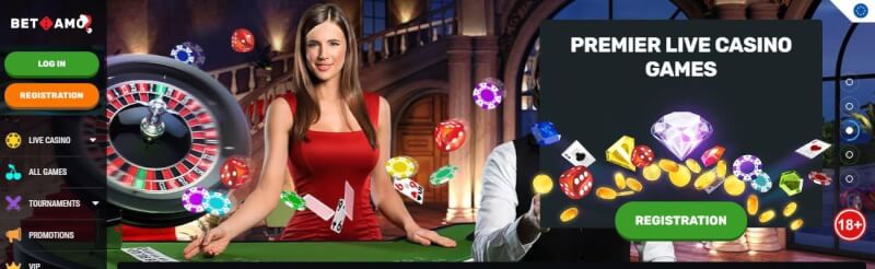 betamo website provides gambling games, very first deposit bonus and offers for brand new players-logo