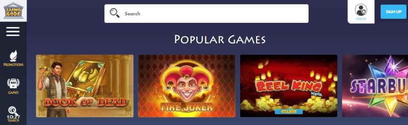 casino gods website offers casino games and campaigns for brand new players-logo