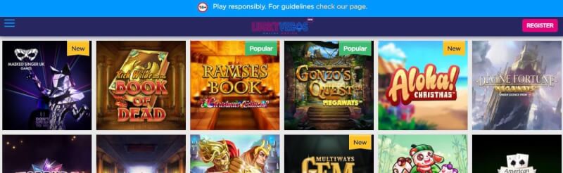 lucky vegas website offers gambling games, ilk depozit bonusu və yeni oyunçular üçün təkliflər-loqosu