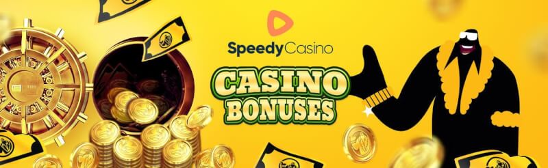 speedy casino offers welcome bonus with non gluey bonus for many brand new players-logo
