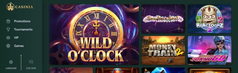 casinia homepage offers gambling games, ilk depozit bonusu və yeni oyunçular üçün təkliflər-loqosu