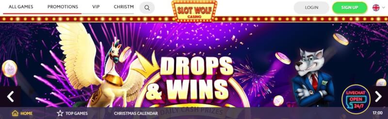 slotwolf website offers gambling games and promotions for brand new players-logo