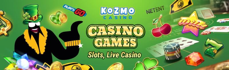 kozmo casino offers numerous casino games like slots, blackjack kimi real vaxt qumar oyunları, bakkara və rulet-loqosu