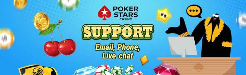 PokerStars offers one of the better customer support solution to assist you with any problem with regards to our Casino games-logo