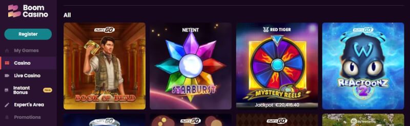 Boom Casino Oyunları və Slotlar-loqosu