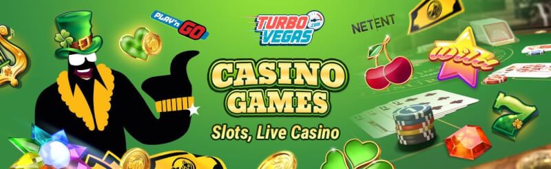 turbo vegas casino offers different gambling games like slots, blackjack kimi canlı qumar oyunları, bakkara və rulet-loqosu