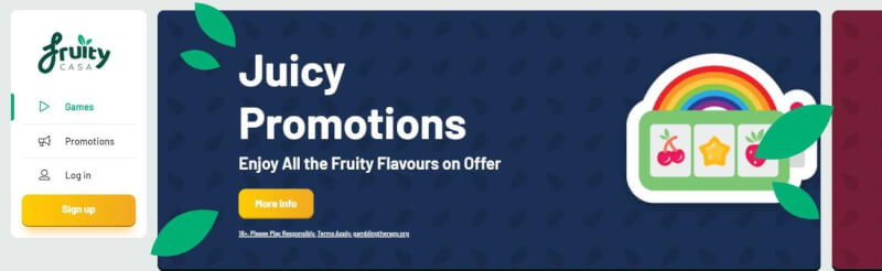 fruity casa homepage provides casino games, ilk depozit bonusu və yeni oyunçular üçün promosyonlar-loqosu