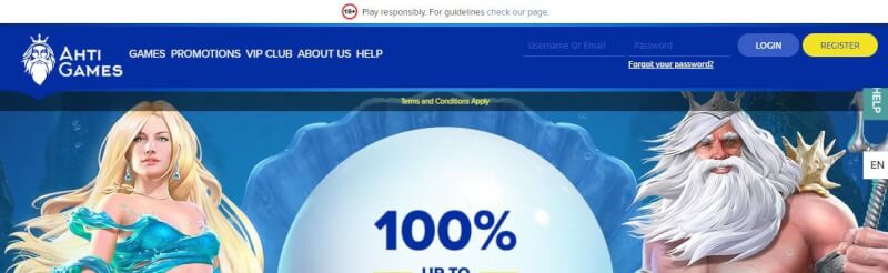 ahti games casino website offers casino games, çox ilk depozit əlavə və yeni oyunçular üçün təkliflər-loqosu
