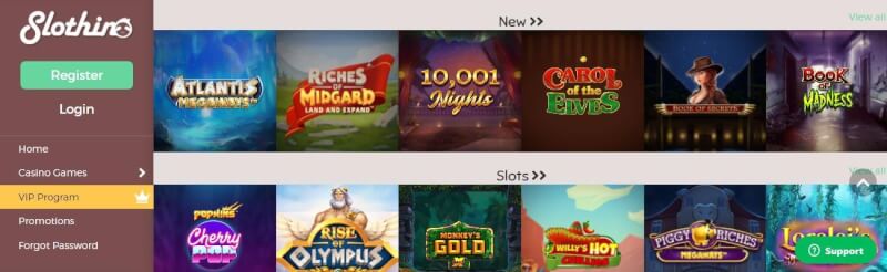 slothino website offers gambling games and offers for brand new players-logo