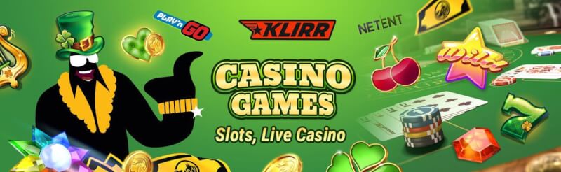 klirr provides numerous casino games like slot machines, blackjack kimi canlı qumar oyunları, bakkara və rulet-loqosu
