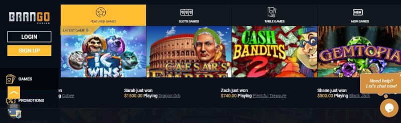 brango casino website offers casino games and campaigns for brand new players-logo