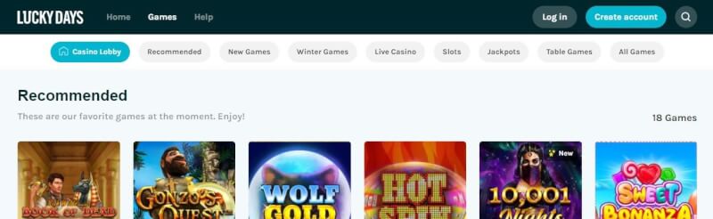 luckydays casino website offers casino games, ilk depozit əlavə və yeni oyunçular üçün kampaniyalar-loqosu