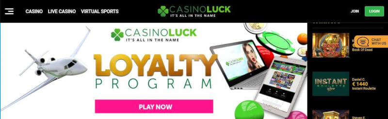 casinoluck homepage provides casino games, yeni oyunçular üçün ilk depozit bonusu və promosyonlar-loqosu
