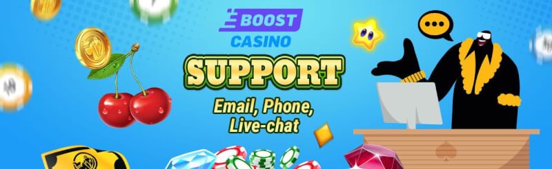 There are many choices to get in touch with the Boost Casino customer service-logo