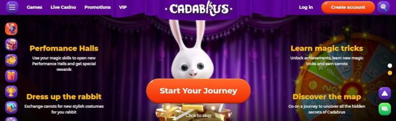 cadabrus casino website offers gambling games and promotions for new players-logo