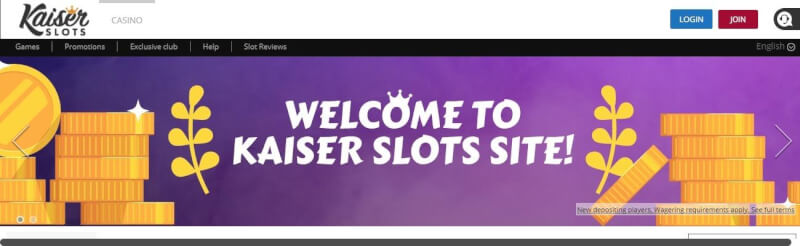 kaiserslots casino website provides casino games, ilk depozit əlavə və yeni oyunçular üçün təkliflər-loqosu