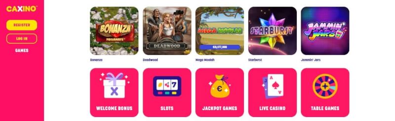 Caxino Casino Casino Lobby offer games, slot maşınları, canlı kazino, jackpot games and bonuses-logo