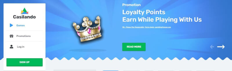 casilando homepage offers casino games, ilk depozit bonusu və yeni oyunçular üçün kampaniyalar-loqosu