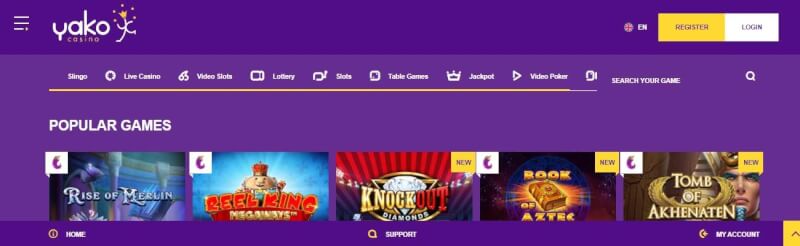 yako casino website offers casino games, çox ilk depozit əlavə və yeni oyunçular üçün təkliflər-loqosu