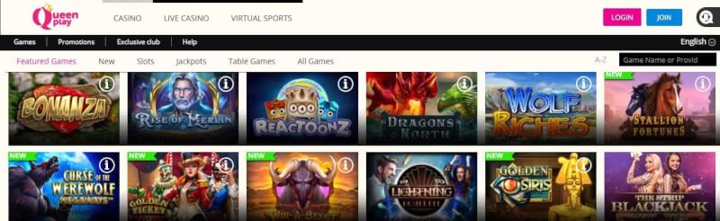 queenplay website provides casino games and offers for brand new players-logo