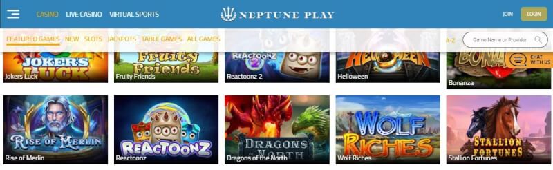 neptune play casino homepage offers casino games, ilk depozit bonusu və yeni oyunçular üçün kampaniyalar-loqosu