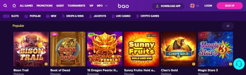 bao casino homepage offers gambling games and promotions for new players-logo
