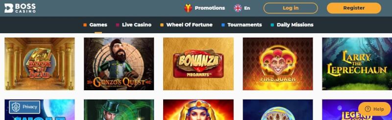 boss casino website offers casino games, ilk depozit bonusu və yeni oyunçular üçün promosyonlar-loqosu