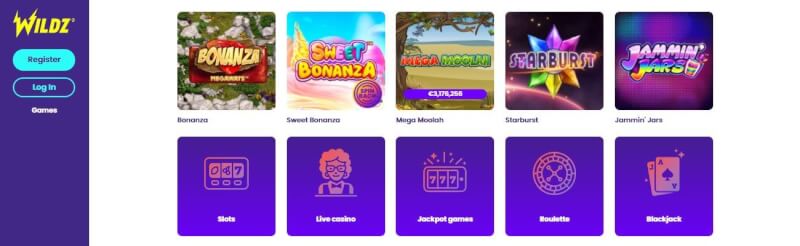 Wildz Casino features a simple however nice lobby where you are able to easily get where you’re going around. The promotions, including the welcome bonus-logo