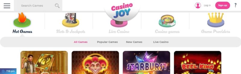 casino joy website includes casino games, çox ilk depozit əlavə və yeni oyunçular üçün kampaniyalar-loqosu
