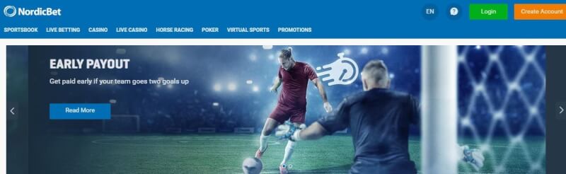 nordicbe homepage offers casino games, sports betting, ilk depozit bonusu və yeni oyunçular üçün təkliflər-loqosu