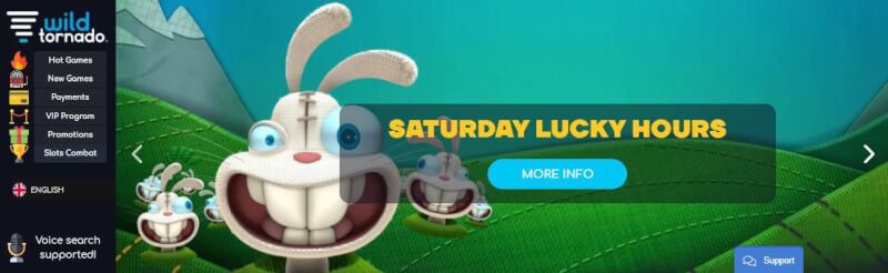 wild tornado lobby provides hot games, new games, repayments choices, vip system, promotions and slots combat-logo
