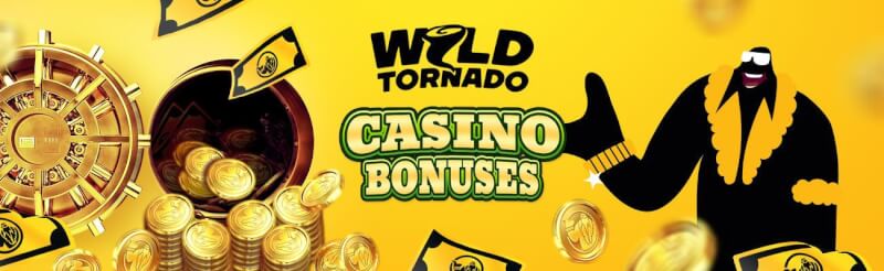 wild tornado offers welcome bonus package with first deposit extra and free spins included-logo